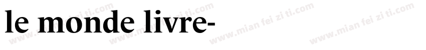 le monde livre字体转换